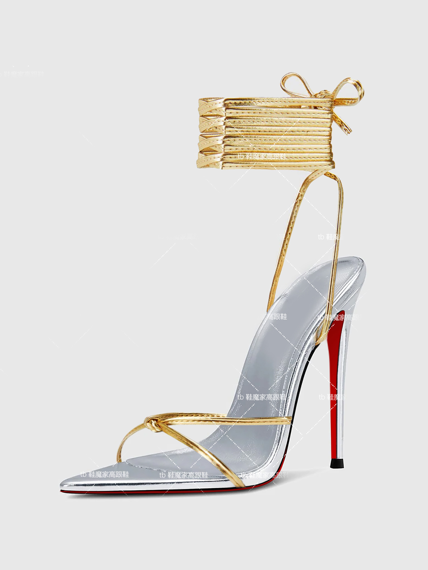 Casual Sandal Leather - Nieuwe 12 cm puntige dunne sandalen