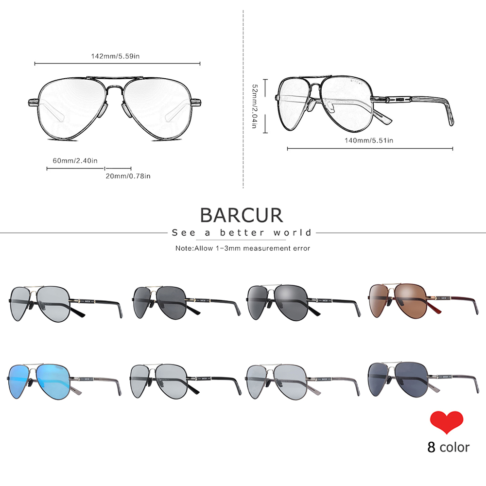 BARCUR Gepolariseerde Heren Zo - Sunglasses Aviator Polarized recensie en prijs