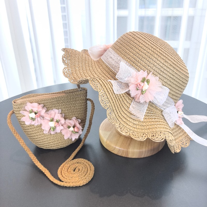Meisjes 2-delige strohoed effe - Bucket Hat Straw recensie en prijs
